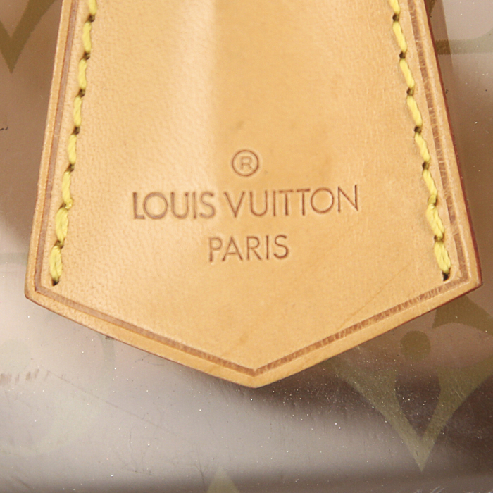Louis Vuitton Louis Vuitton Ambre handbag in plastic and natural leather - Detail D3