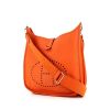Hermes Evelyne medium model shoulder bag in orange togo leather - 00pp thumbnail