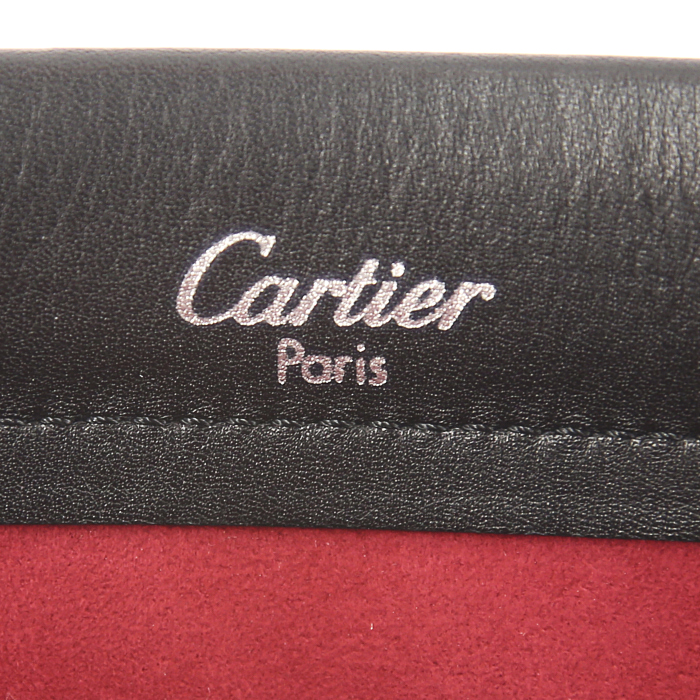 Bolso de mano Cartier en cuero negro - Detail D3