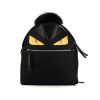 Fendi Bag Bugs backpack in black and yellow canvas and leather and black furr - 360 thumbnail