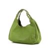 Bolso de mano Bottega Veneta modelo pequeño en cuero granulado verde - 00pp thumbnail