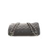 Chanel Timeless jumbo handbag in black quilted grained leather - 360 Front thumbnail