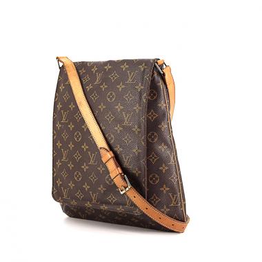 Sac bandoulière Louis Vuitton Musette Salsa en toile monogram et cuir naturel