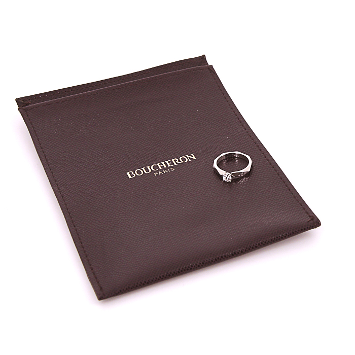 Sortija solitaria Boucheron Facette en platino y diamante - Detail D2