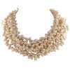 Tiffany & Co Paloma Picasso linked necklace in cultured pearls and silver - 00pp thumbnail