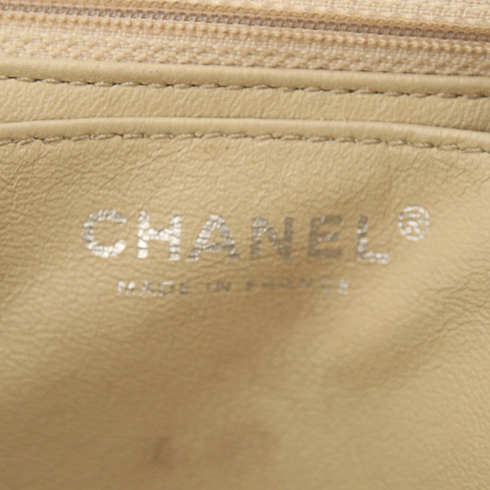 Borsa Chanel Timeless jumbo in pelle trapuntata beige rosato - Detail D4