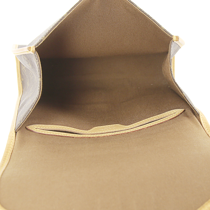 Borsa a tracolla Louis Vuitton Bel Air in tela monogram e pelle naturale - Detail D3