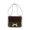 Hermes Constance handbag in brown box leather - 360 thumbnail