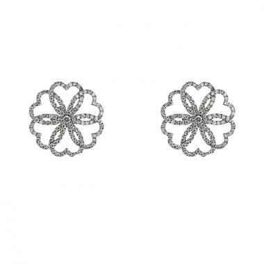 Pendientes Poiray en oro blanco y diamantes