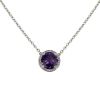 Poiray Fille Cabochon necklace in white gold,  amethyst and diamonds - 00pp thumbnail
