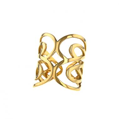 Anello Poiray Coeur Fil modello grande in oro giallo