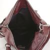 Miu Miu Vitello Lux shoulder bag in burgundy leather - Detail D3 thumbnail