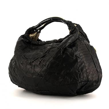 Bolso de mano Roberto Cavalli Apple en cuero negro