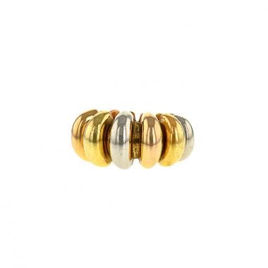 Anello Bulgari in oro giallo,  oro bianco e oro rosa