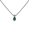 Vintage necklace in platinium,  emerald and diamond - 00pp thumbnail