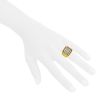 Piaget 1990's ring in yellow gold,  diamonds and white gold - Detail D1 thumbnail