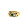 Bulgari 1980's ring in yellow gold,  emerald and diamonds - 00pp thumbnail