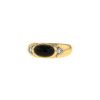 Van Cleef & Arpels 1970's ring in yellow gold,  platinium and diamonds and in onyx - 00pp thumbnail
