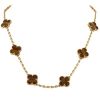 Van Cleef & Arpels Alhambra Vintage necklace in yellow gold and tiger eye stone - 00pp thumbnail