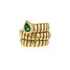 Articulated Bulgari Serpenti ring in yellow gold and emerald - 00pp thumbnail