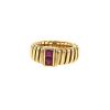 Bulgari Tubogas ring in yellow gold and ruby - 00pp thumbnail