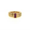 Bulgari Tubogas ring in yellow gold and ruby - 360 thumbnail