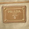 Borsa a tracolla Prada Tela Tweed in tweed bicolore blu e bianco e pelle naturale - Detail D4 thumbnail