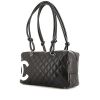 Bolso de mano Chanel Cambon en cuero acolchado negro y blanco - 00pp thumbnail