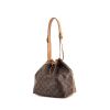 Shopping bag Louis Vuitton petit Noé modello piccolo in tela monogram marrone e pelle naturale - 00pp thumbnail