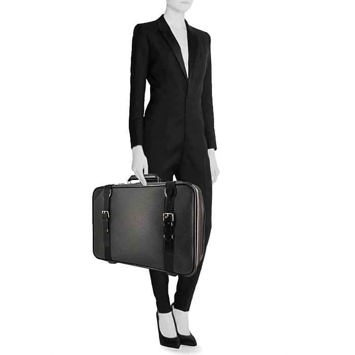 Valise Louis Vuitton Satellite en cuir taiga noir - Detail D1