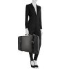 Louis Vuitton Satellite suitcase in black taiga leather - Detail D1 thumbnail