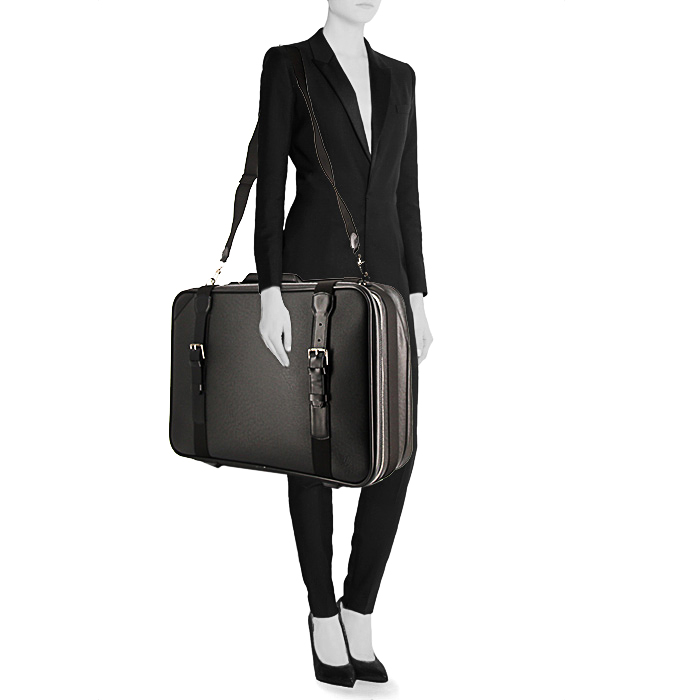 Valise Louis Vuitton Satellite en cuir taiga noir - Detail D2