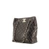 Sac cabas Chanel Grand Shopping en cuir noir - 00pp thumbnail