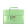 Dunhill briefcase in green leather - 360 thumbnail
