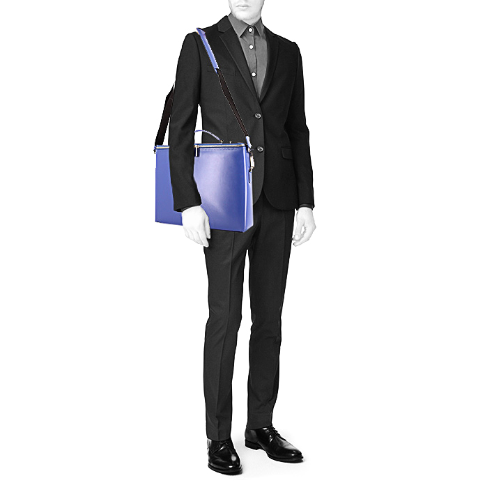 Dunhill computer holder in electric blue leather - Detail D1