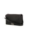Chanel Boy shoulder bag in black grained leather and black smooth leather - 00pp thumbnail