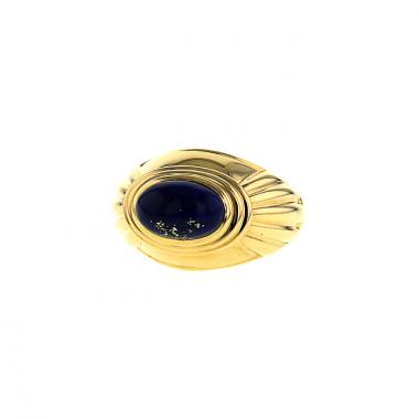 Bague époque années 80 Boucheron Jaipur en or jaune et lapis-lazuli