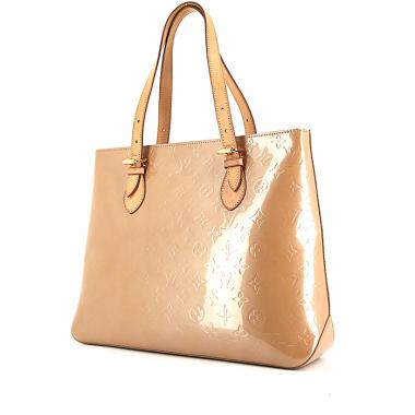 Louis Vuitton Brentwood handbag in beige monogram patent leather