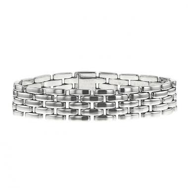 Brazalete flexible Cartier Maillon Panthère en oro blanco