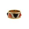 Bulgari 1970's ring in yellow gold,  onyx and coral and in diamonds - 00pp thumbnail