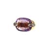 Pomellato ring in pink gold,  diamonds and sapphires and in amethyst - 00pp thumbnail