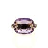 Pomellato ring in pink gold,  diamonds and sapphires and in amethyst - 360 thumbnail
