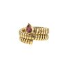 Articulated Bulgari Serpenti ring in yellow gold and tourmaline - 00pp thumbnail