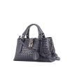 Bottega Veneta Roma small model handbag in grey blue intrecciato leather - 00pp thumbnail