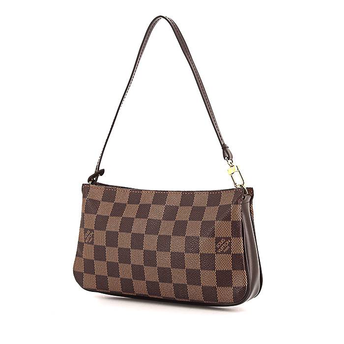 Louis+Vuitton+Pochette+Accessoires+Damier+Ebene+Shoulder+Bag+Mini+Brown+Canvas  for sale online