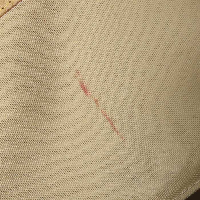 Louis Vuitton Speedy 30 handbag in azur damier canvas and natural leather - Detail D4
