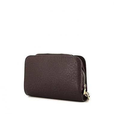 Pochette Louis Vuitton Baîkal en cuir taiga prune
