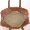 Hermes Victoria travel bag in beige canvas and havana brown togo leather - Detail D2 thumbnail