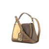Fendi Anna bag worn on the shoulder or carried in the hand in beige, dark brown and taupe tricolor leather - 00pp thumbnail