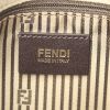 Fendi Anna bag worn on the shoulder or carried in the hand in beige, dark brown and taupe tricolor leather - Detail D4 thumbnail